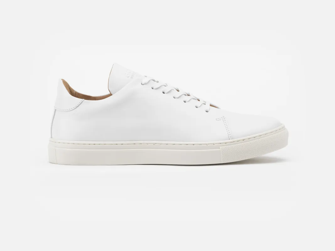 The Mellor II Sneakers - Calfskin Nappa White Leather sold by GORAL