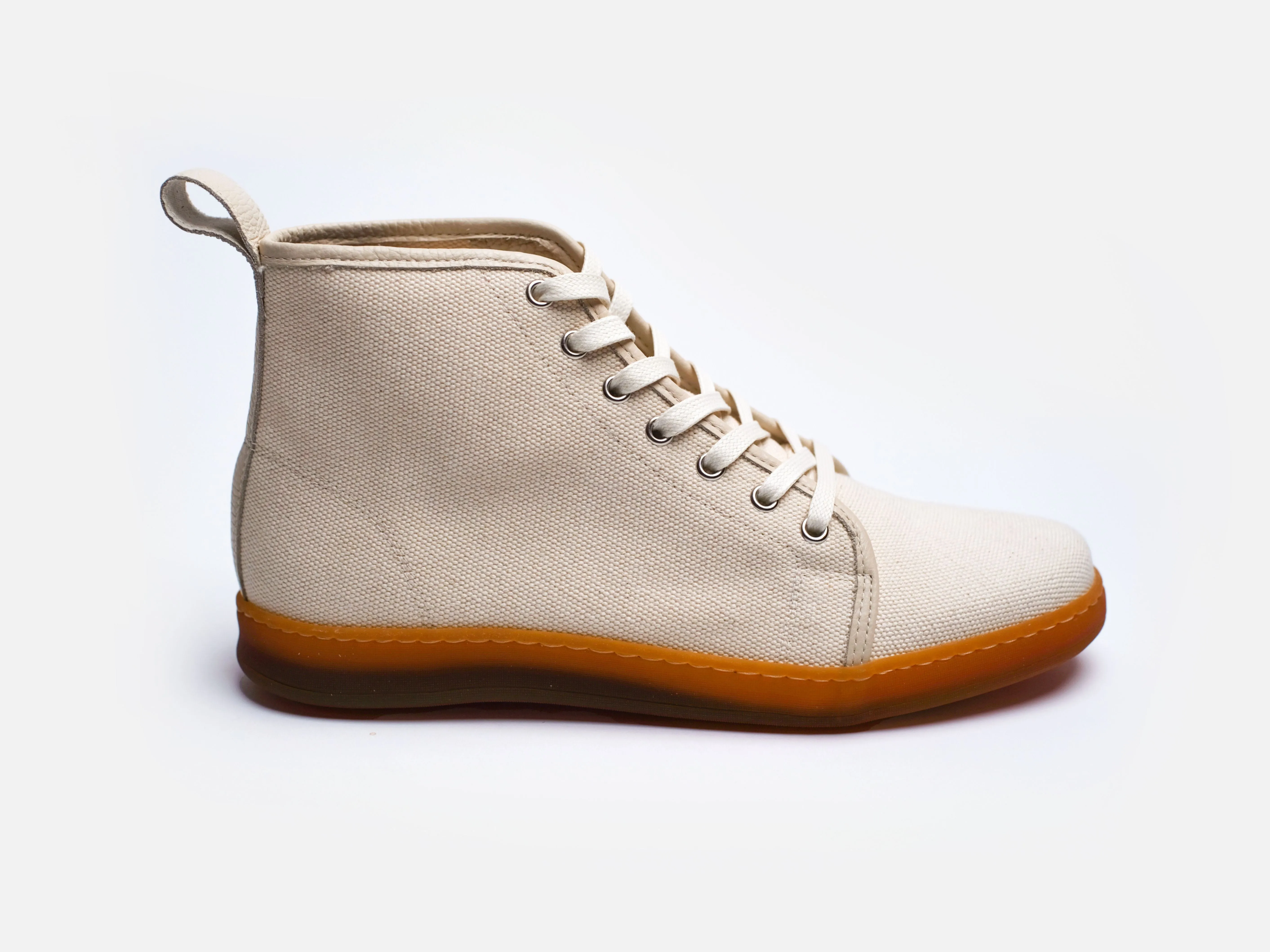 Rose Anvil X GORAL SMUGS High Top Sneaker 2.0 - Canvas Sock Eater Lactae Hevea PRE-ORDER (Womens) sold by GORAL