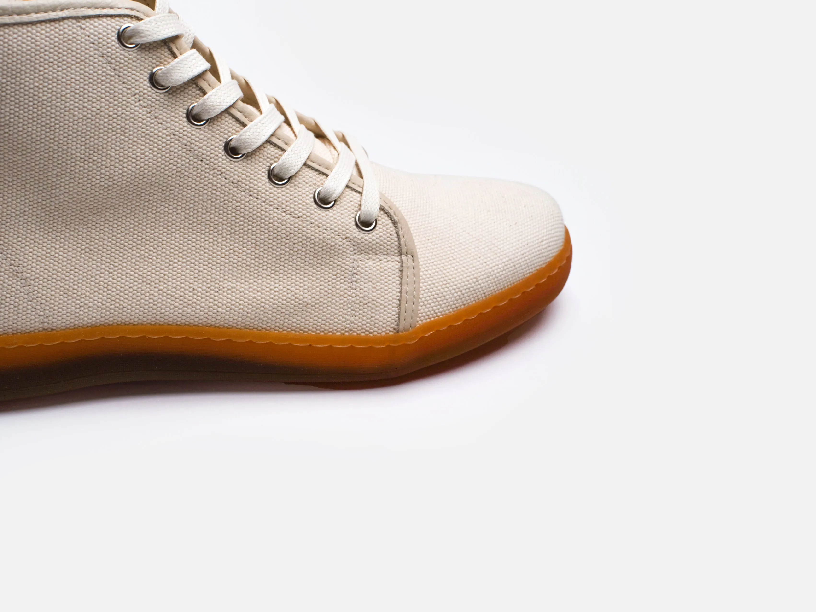 Rose Anvil X GORAL SMUGS High Top Sneaker 2.0 - Canvas Sock Eater Lactae Hevea PRE-ORDER (Womens) sold by GORAL product image thumbnail 4