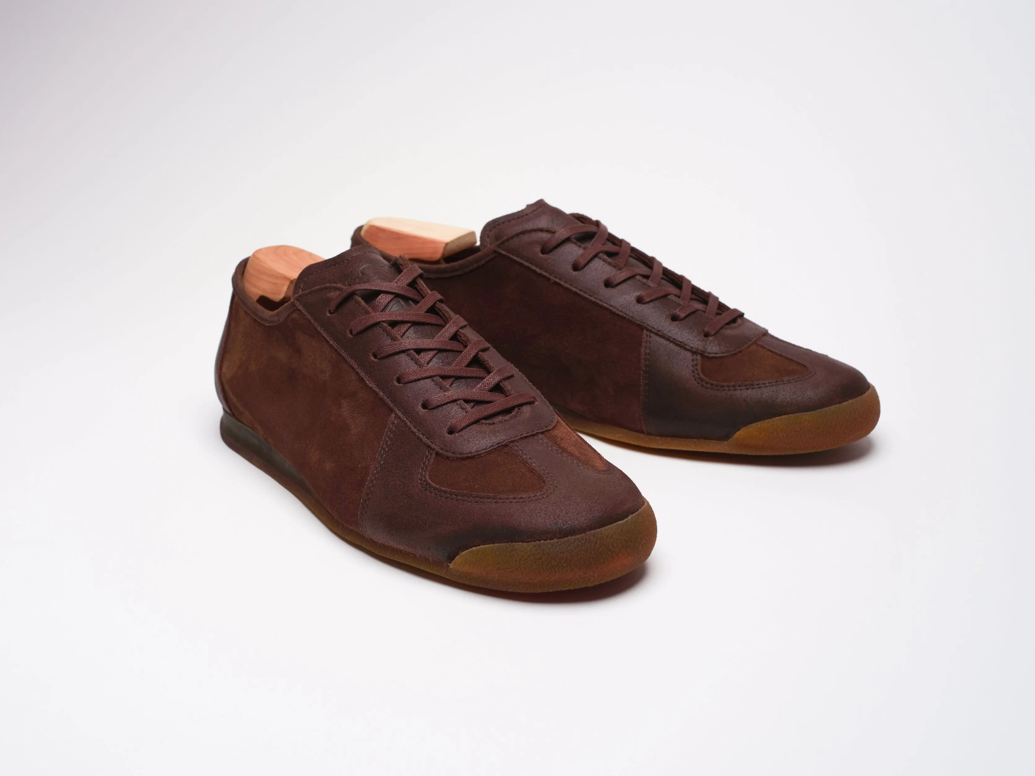 The Roma - Opera Go Rain Chestnut Leather Low Top GAT Sneaker sold by GORAL product image thumbnail 3