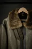 Rose Anvil X GORAL Shearling Aviator Jacket Horween Chromexcel Leather Green sold by GORAL