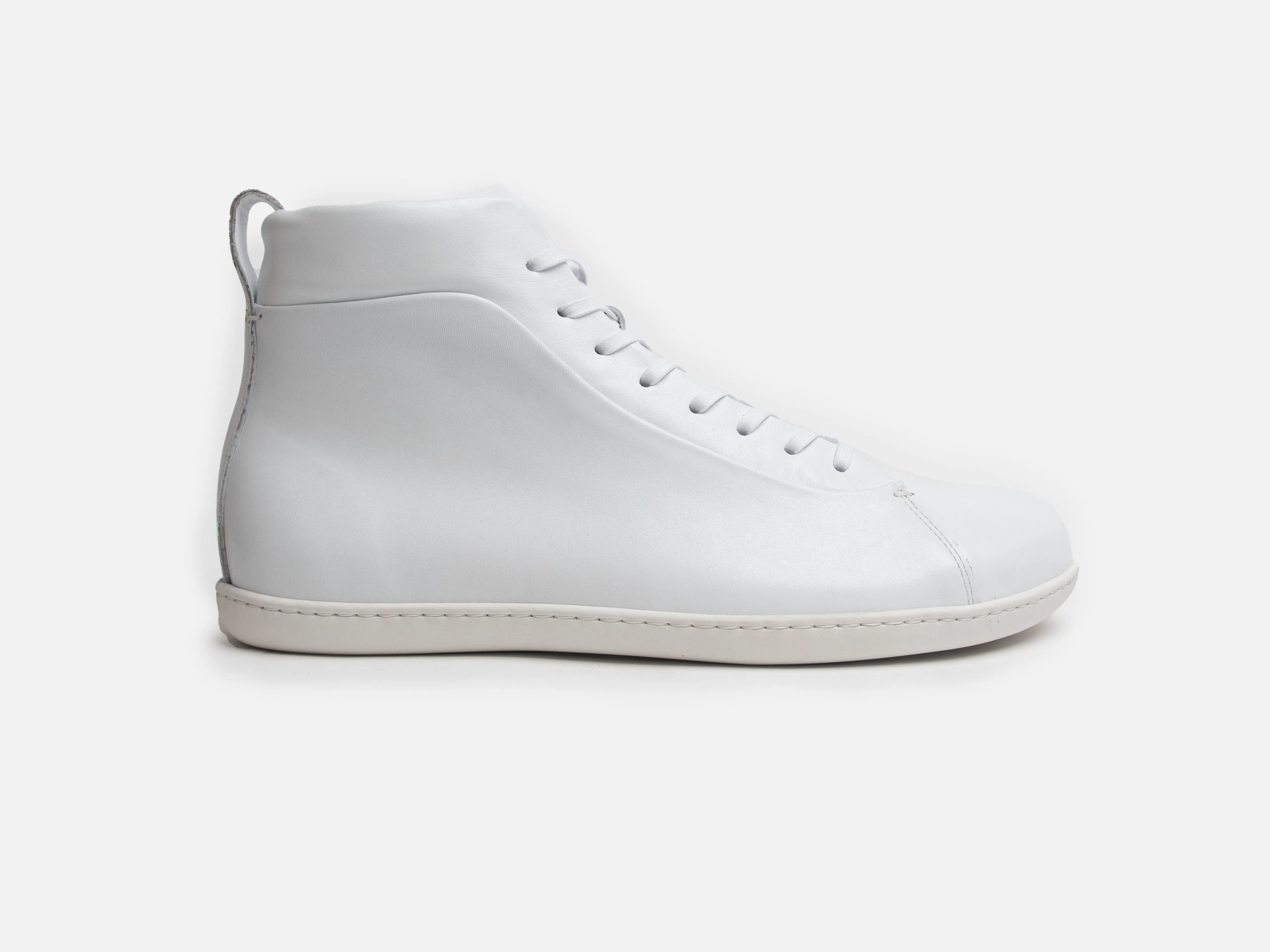 Rose Anvil X GORAL SMUGS Barefoot High Top White Calfskin Leather Sneaker PRE-ORDER sold by GORAL
