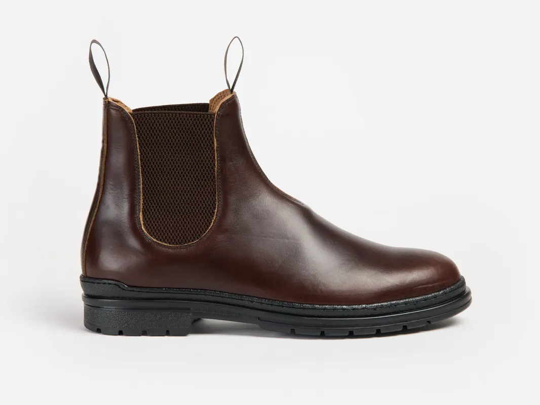 BASLOW Chelsea Boot - Horween Chromexcel Dark Brown Leather made by GORAL