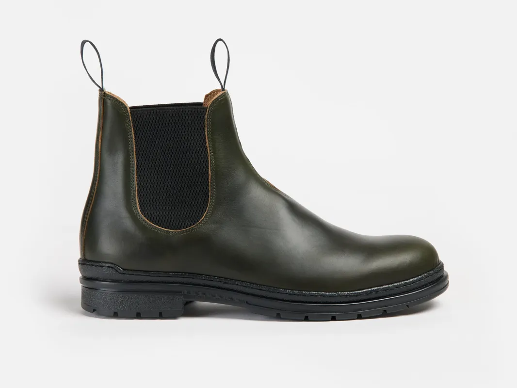The Baslow Chelsea Boot - Horween Chromexcel Forest Green Leather sold by GORAL