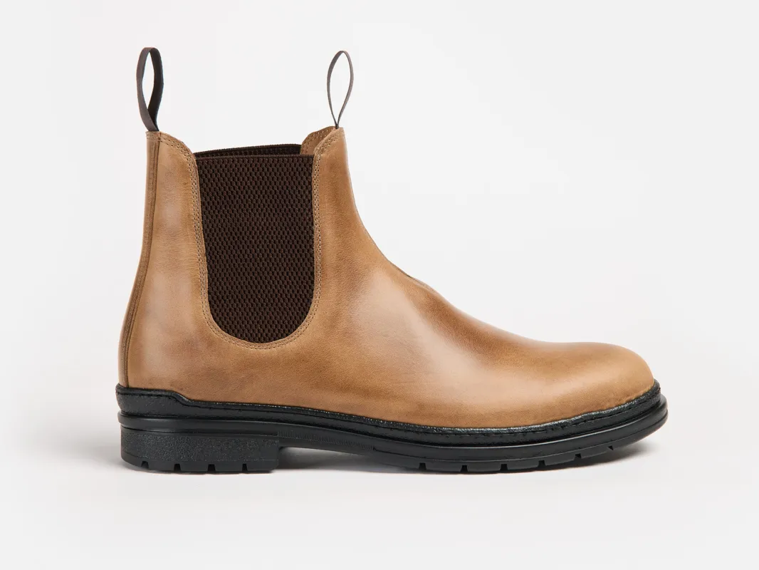 BASLOW Chelsea Boot - Horween Chromexcel Natural Leather made by GORAL
