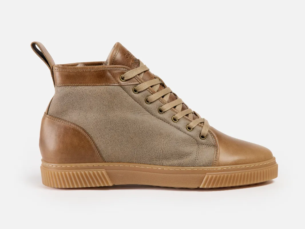 Rose Anvil x GORAL MUGGS 2.0 High Top Shearling Sneakers - Horween Natural Leather PRE-ORDER sold by GORAL