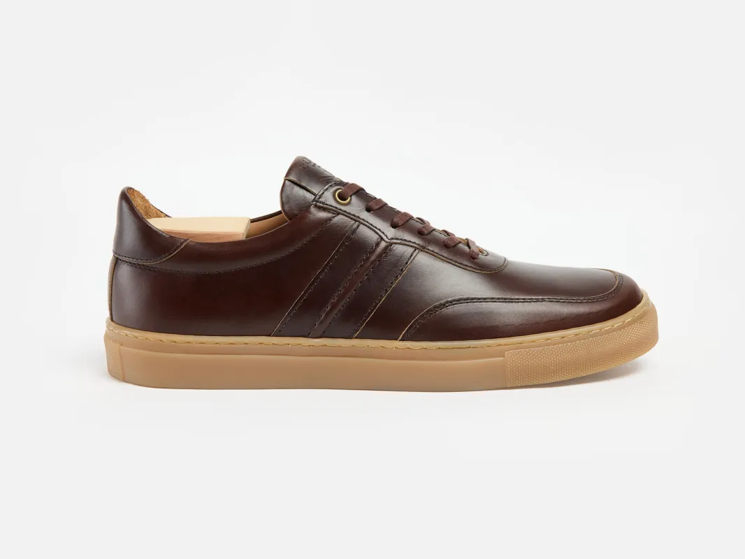 The Boulsover Low Top Sneakers - Horween Chromexcel Dark Brown Leather sold by GORAL
