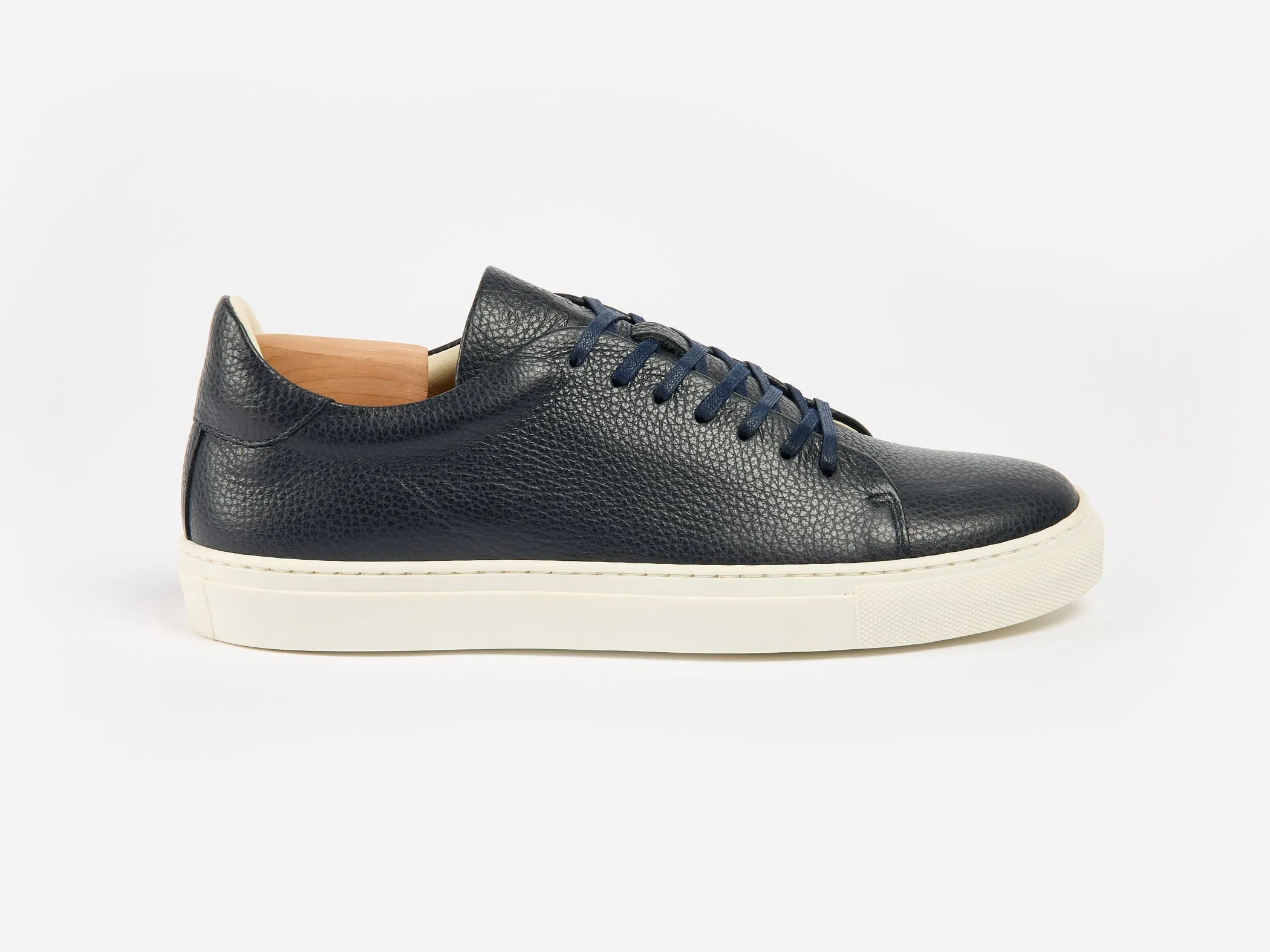 The Mellor II Sneaker - Mastrotto Adria Navy Leather - Ready To Ship sold by GORAL
