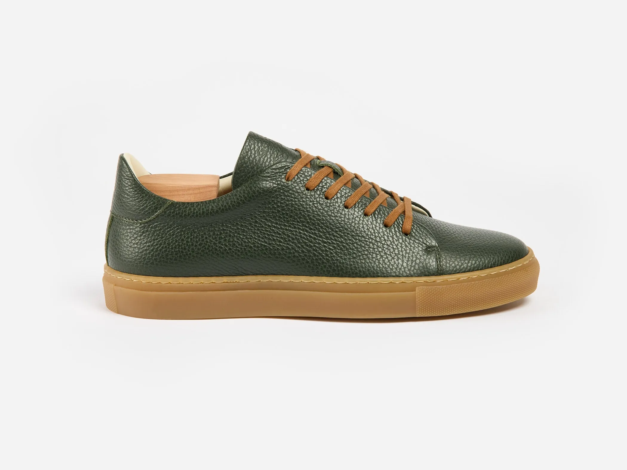 The Mellor II Sneaker - Mastrotto Adria Green Leather - Ready To Ship sold by GORAL