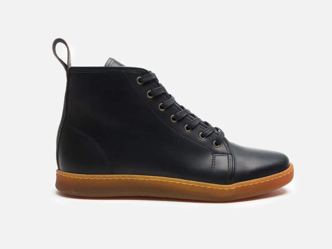 Rose Anvil X GORAL SMUGS High Top Sneaker 2.0 - Shell Cordovan Black sold by GORAL