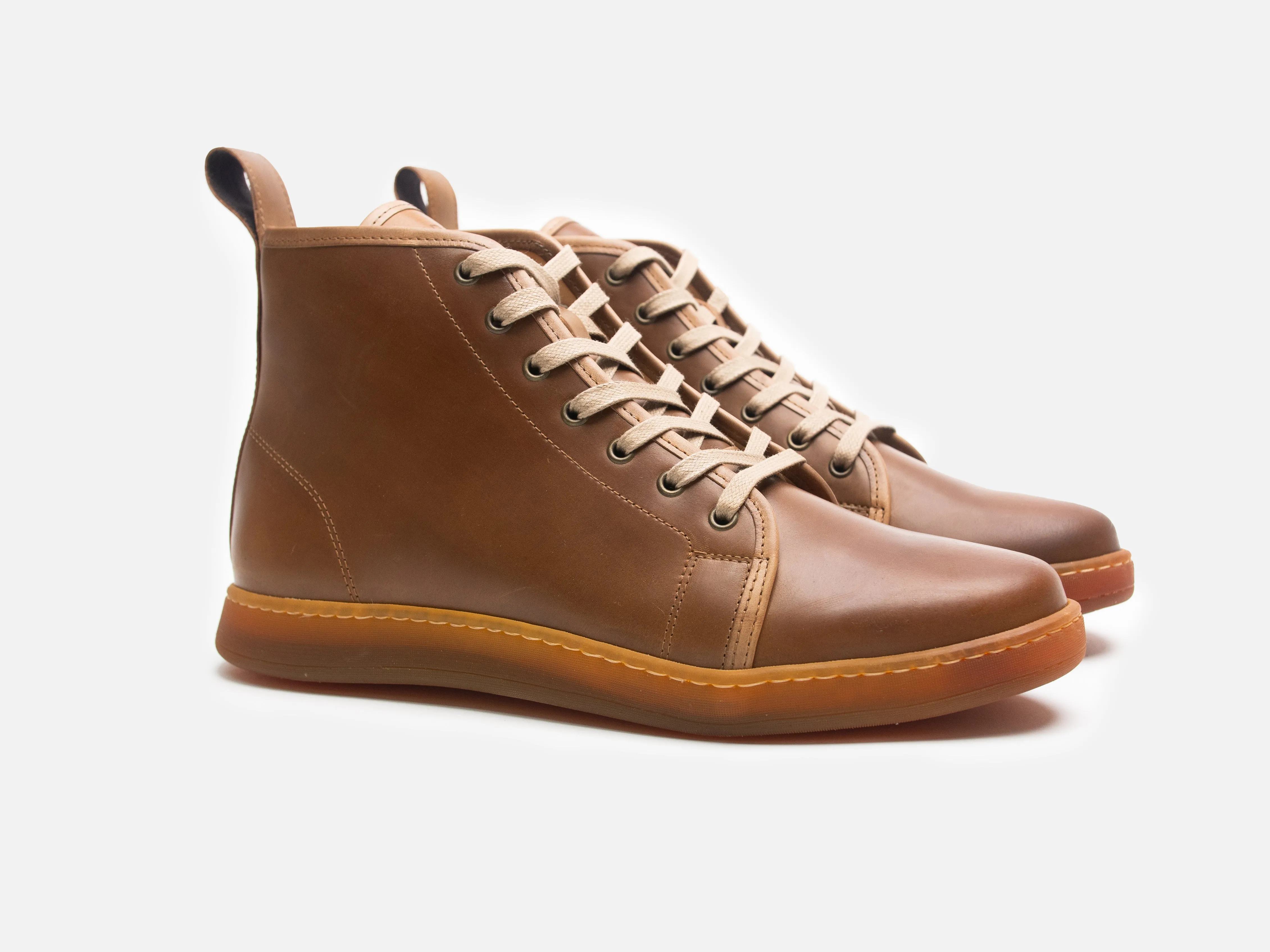 Rose Anvil X GORAL SMUGS High Top Sneaker 2.0 - Shell Cordovan Bourbon sold by GORAL product image thumbnail 3