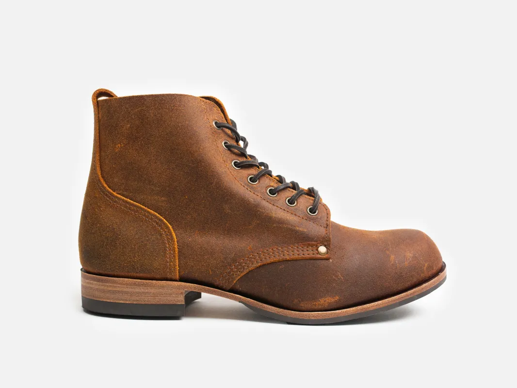 Bradwell WW1 Replica Brass Wire Construction Boot Waxy Commander Brown Wheatbuck PRE-ORDER sold by GORAL