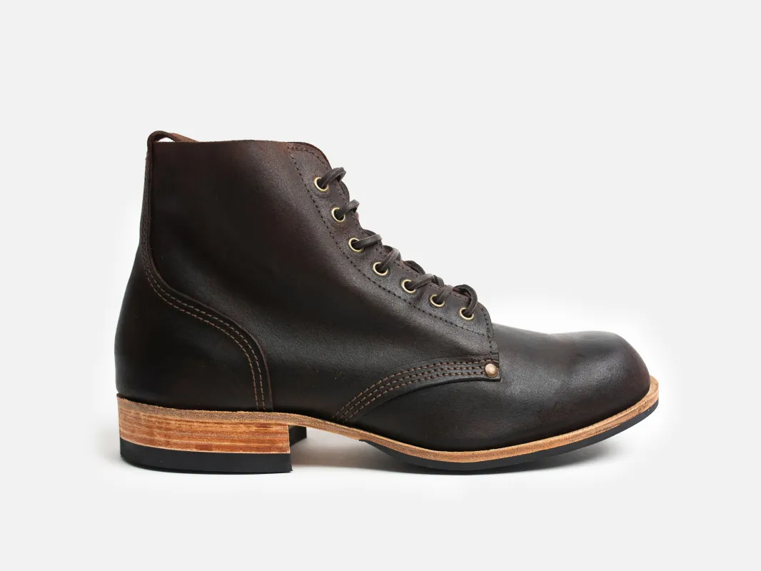 Bradwell WW1 Replica Brass Wire Construction Boot Waxy Commander Dark Brown Snuff PRE-ORDER sold by GORAL