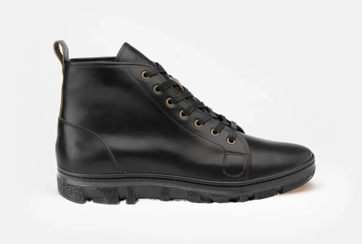 Rose Anvil X GORAL SMUGS Vibram High Top Sneaker 2.0 - Horween Black PRE-ORDER sold by GORAL