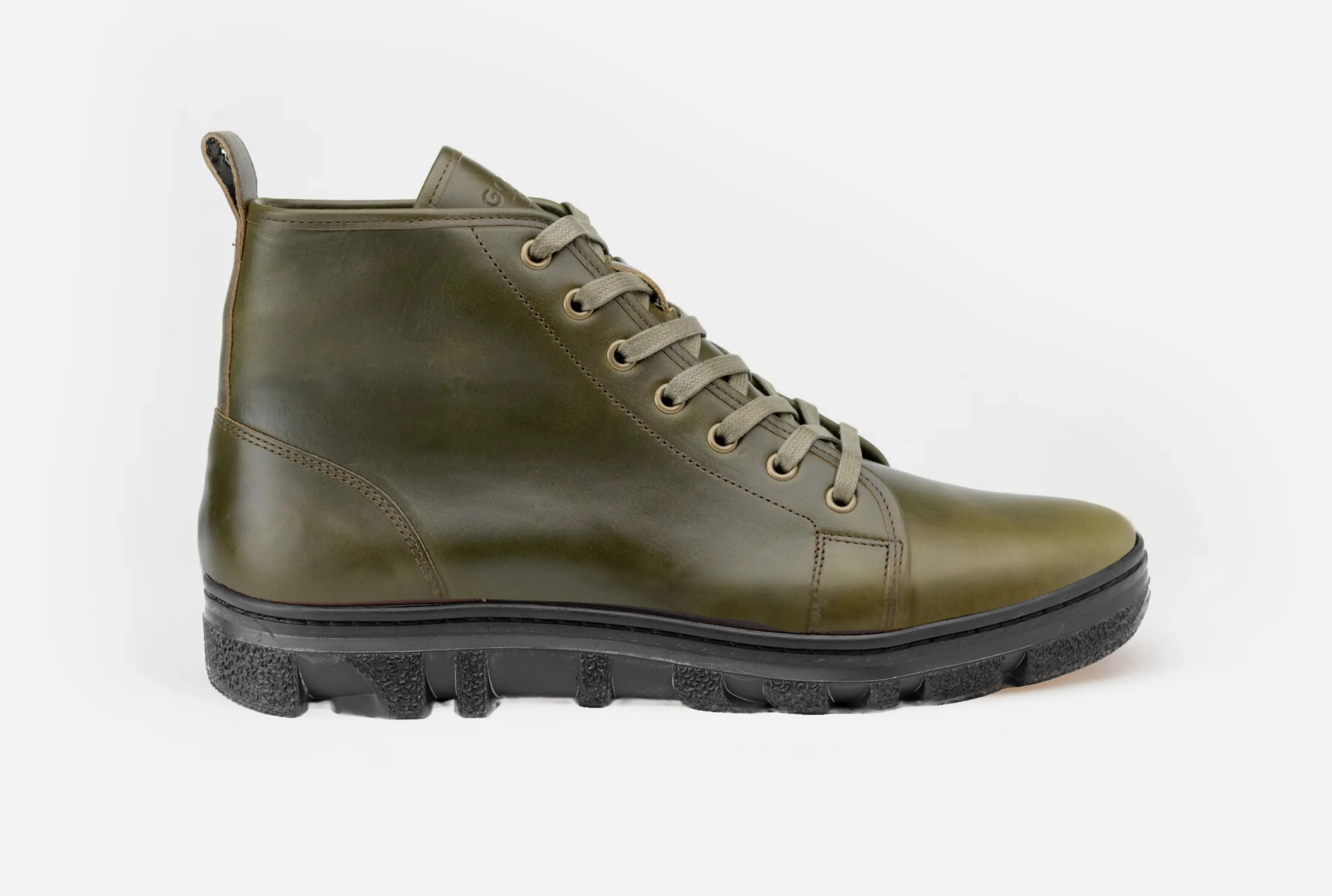 Rose Anvil X GORAL SMUGS Vibram High Top Sneaker 2.0 - Horween Forest Green PRE-ORDER sold by GORAL
