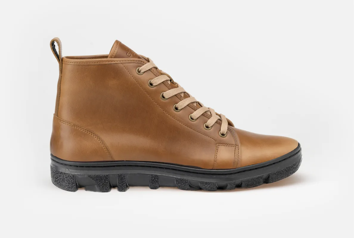 Rose Anvil X GORAL SMUGS Vibram High Top Sneaker 2.0 - Horween Natural PRE-ORDER sold by GORAL