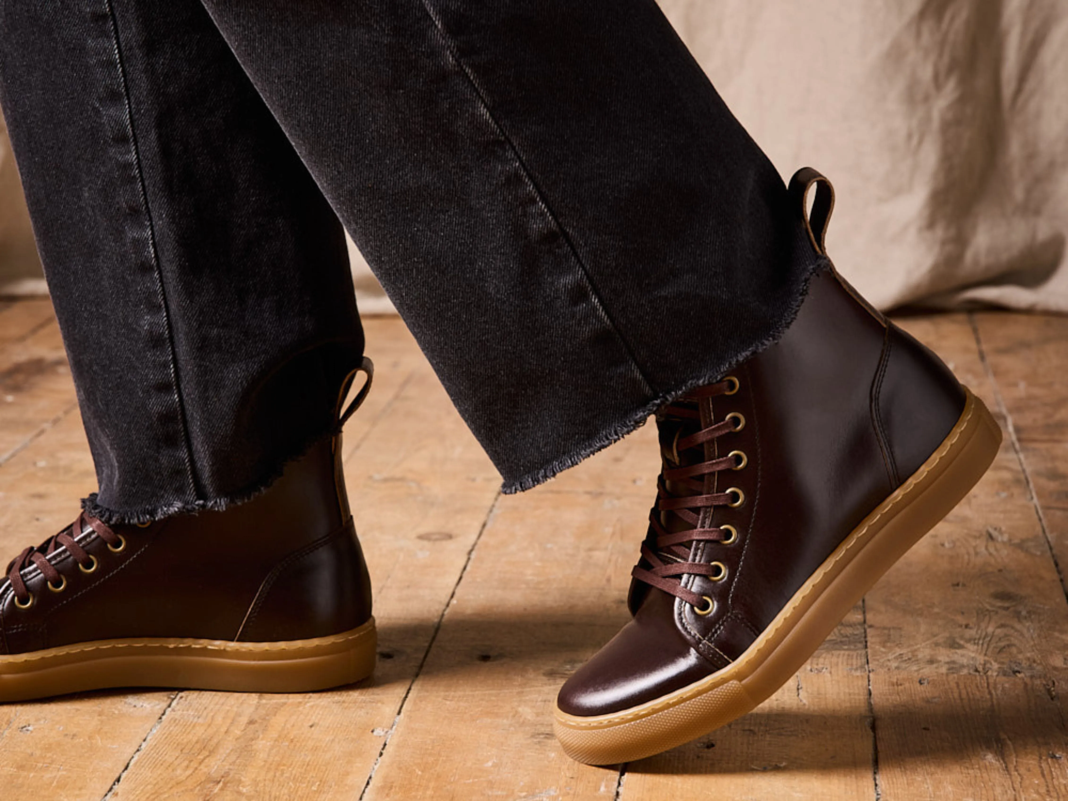 EYAM High Top Sneaker - Charles F Stead Beaumont Dark Brown (Womens) sold by GORAL product image thumbnail 2