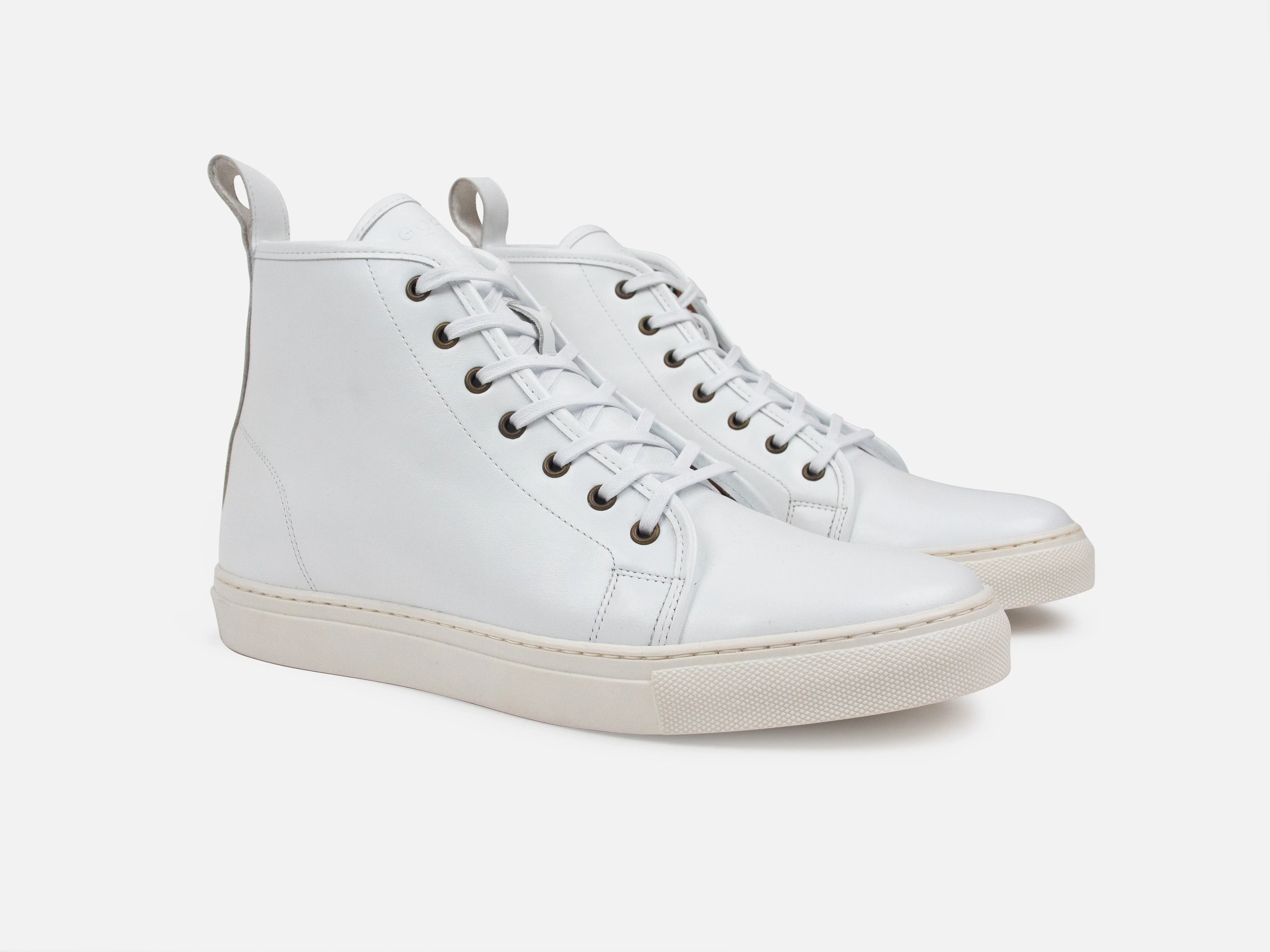 SMUGS Rose Anvil X GORAL High Top Sneaker 2.0 - Calfskin Nappa White Leather PRE-ORDER sold by GORAL product image thumbnail 2