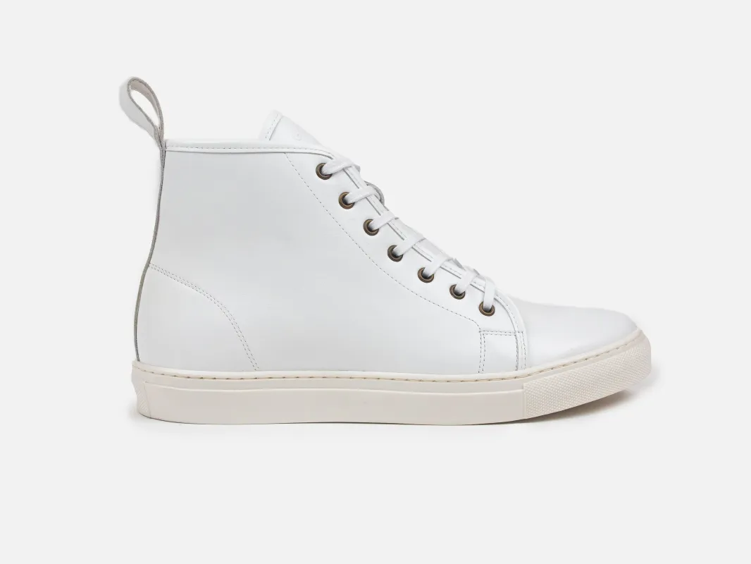 Rose Anvil X GORAL SMUGS High Top Sneaker 2.0 - Calfskin Nappa White Leather PRE-ORDER made by GORAL