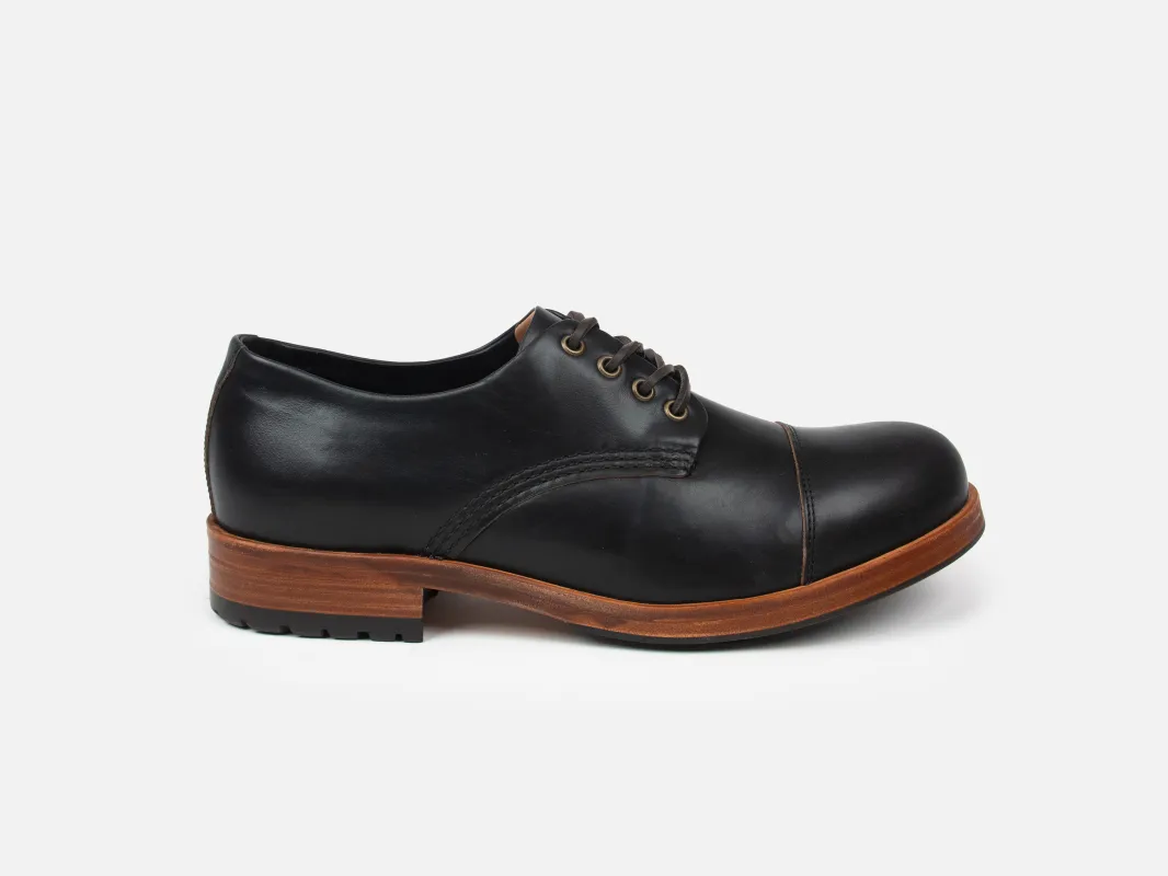 The CASTLETON Shoe - Horween Black Leather made by GORAL
