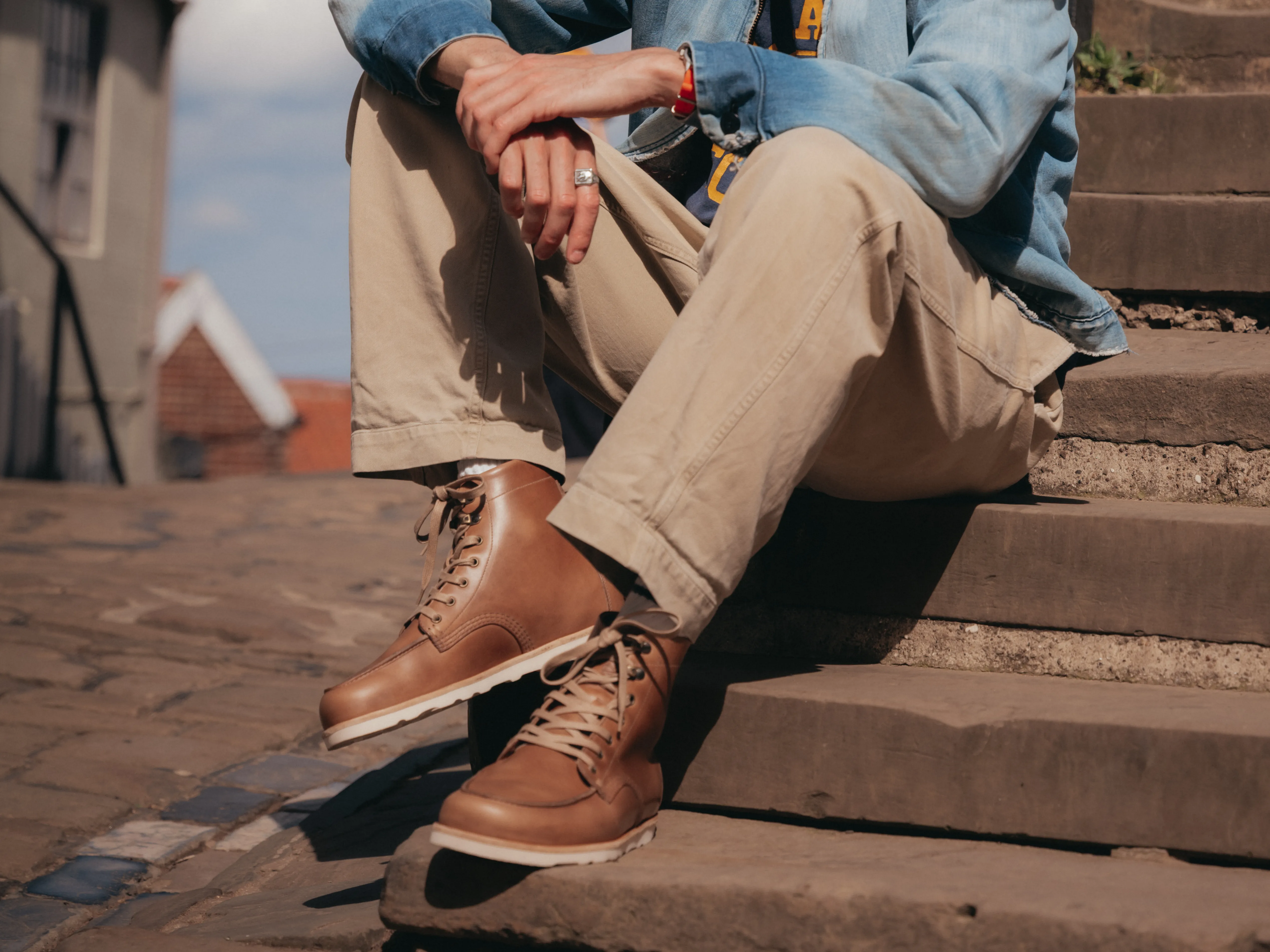 PORTER Barefoot Apron Boot - Natural Horween Chromexcel Leather sold by GORAL product image thumbnail 5
