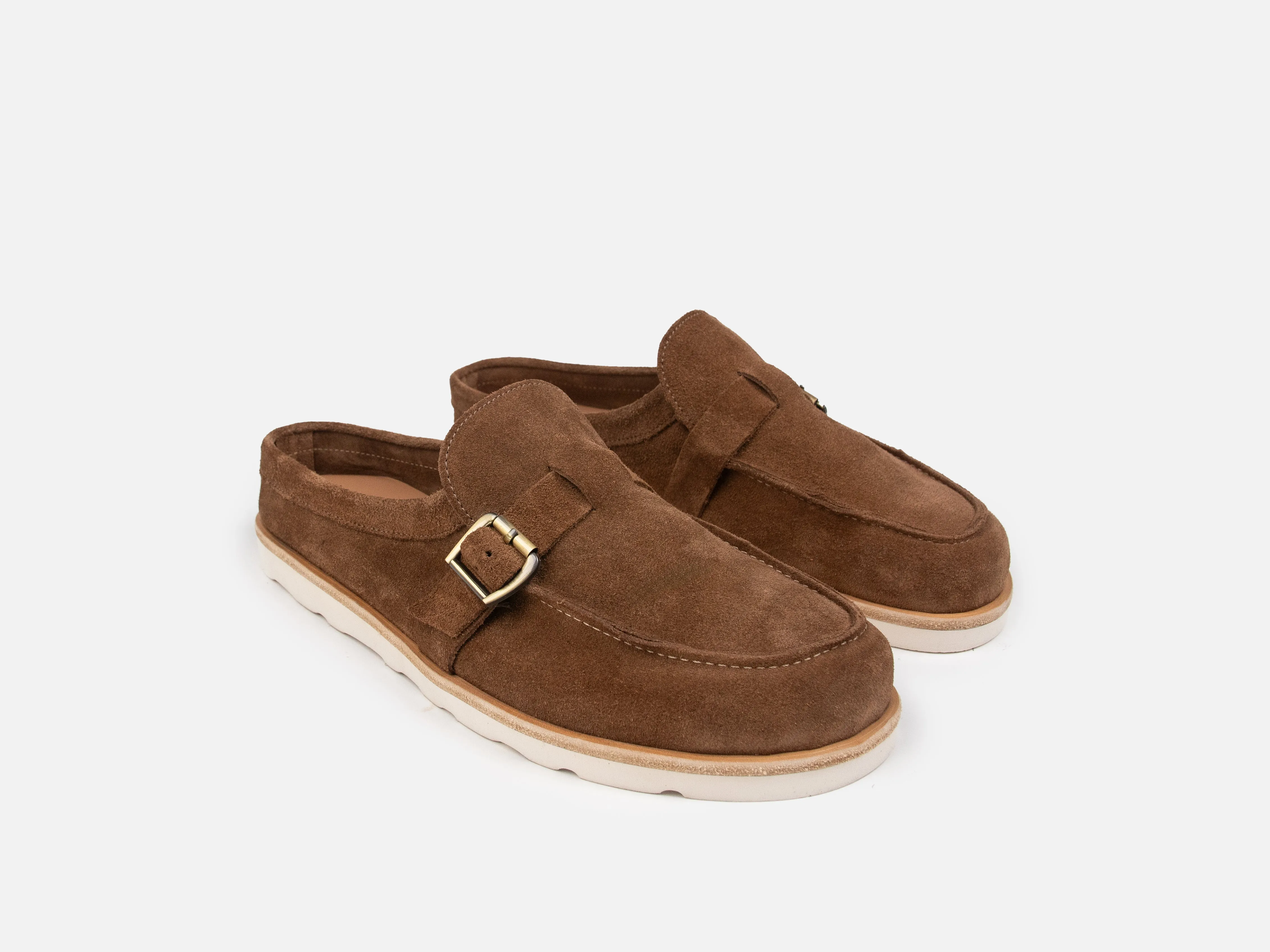 MEERS Barefoot Mules - Chestnut Go Rain Suede Leather sold by GORAL product image thumbnail 2