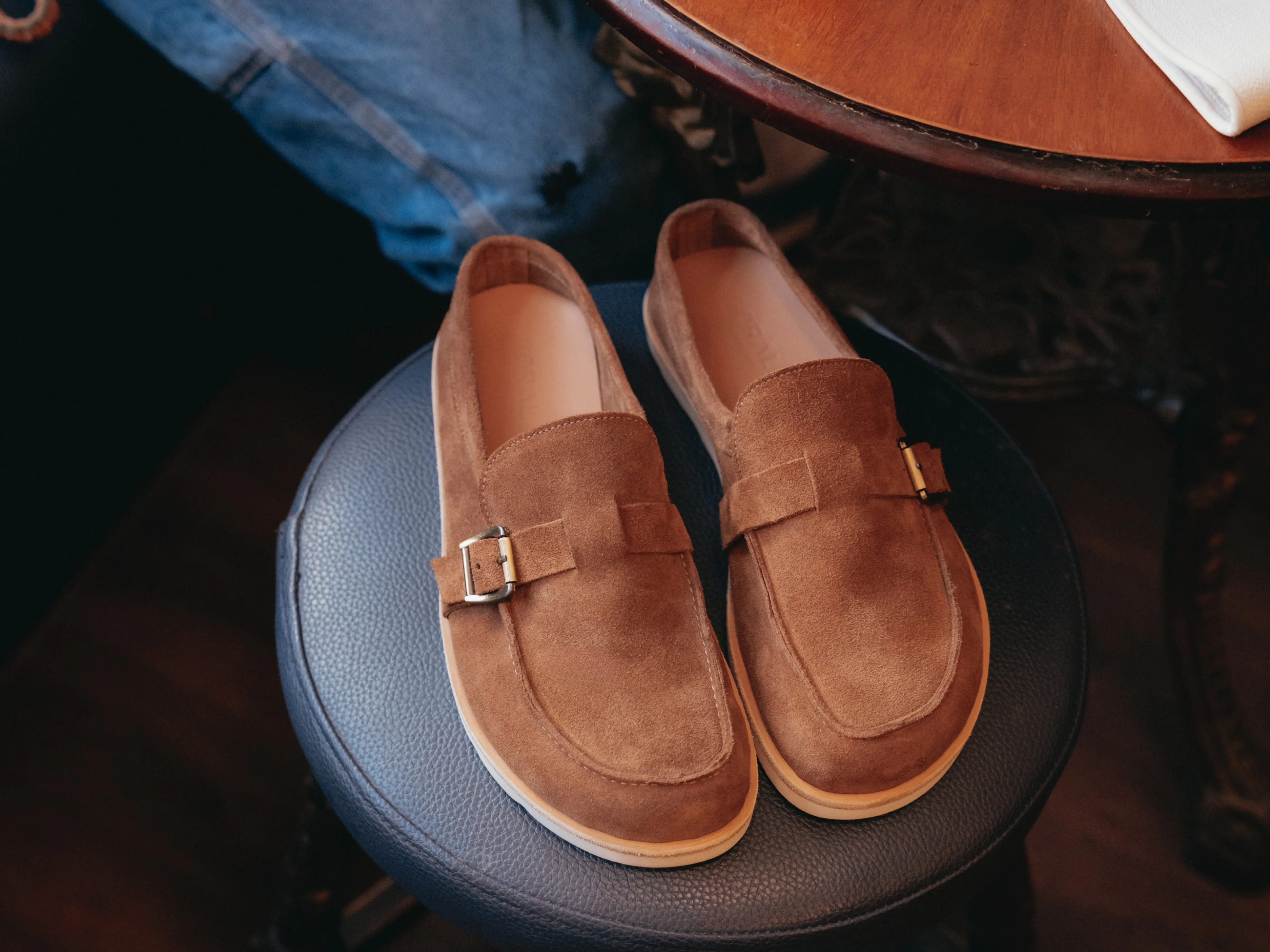 MEERS Barefoot Mules - Chestnut Go Rain Suede Leather sold by GORAL product image thumbnail 4