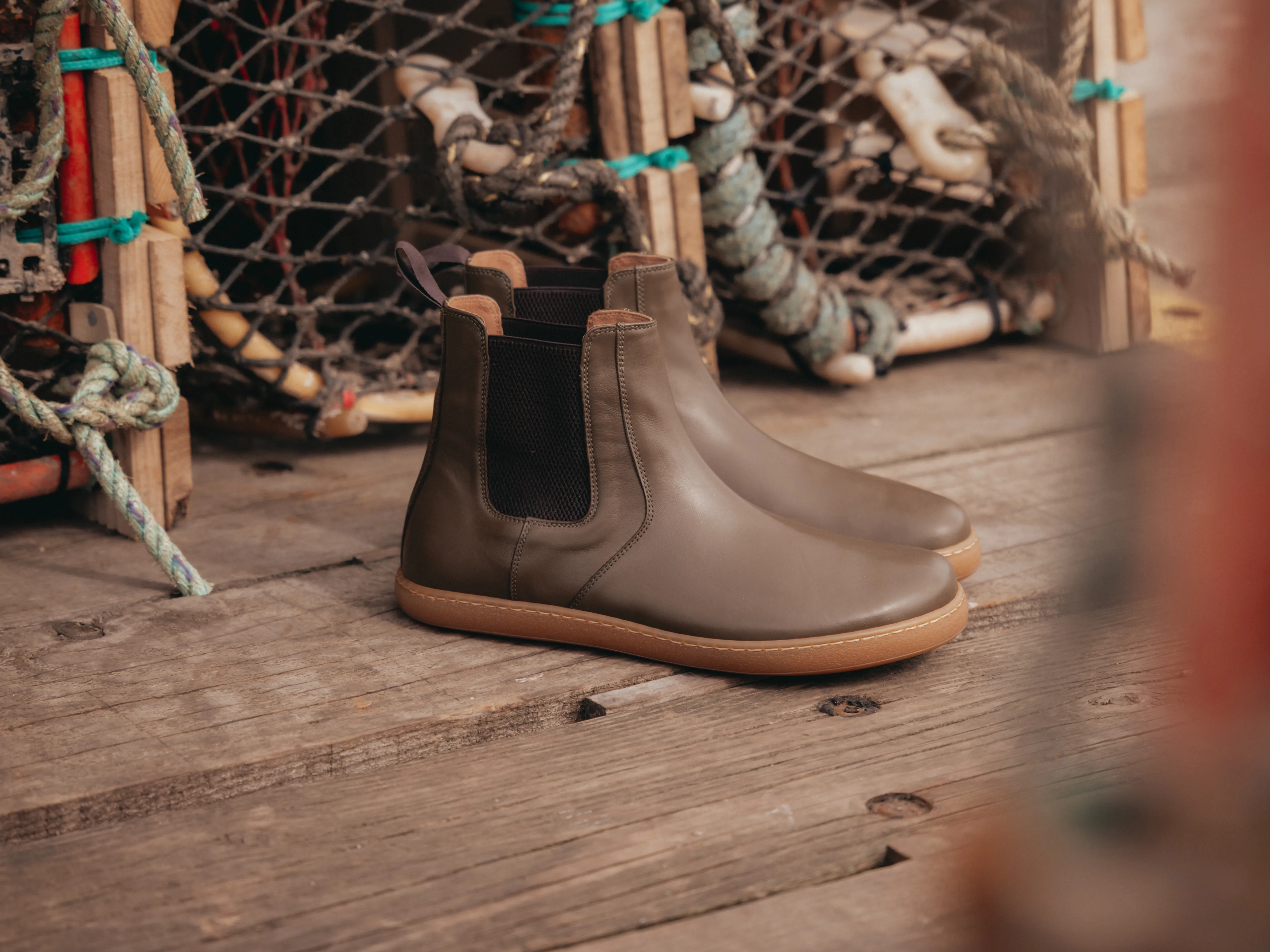 BIRLEY Barefoot Chelsea Boot - Green Calfskin Nappa Leather sold by GORAL product image thumbnail 4