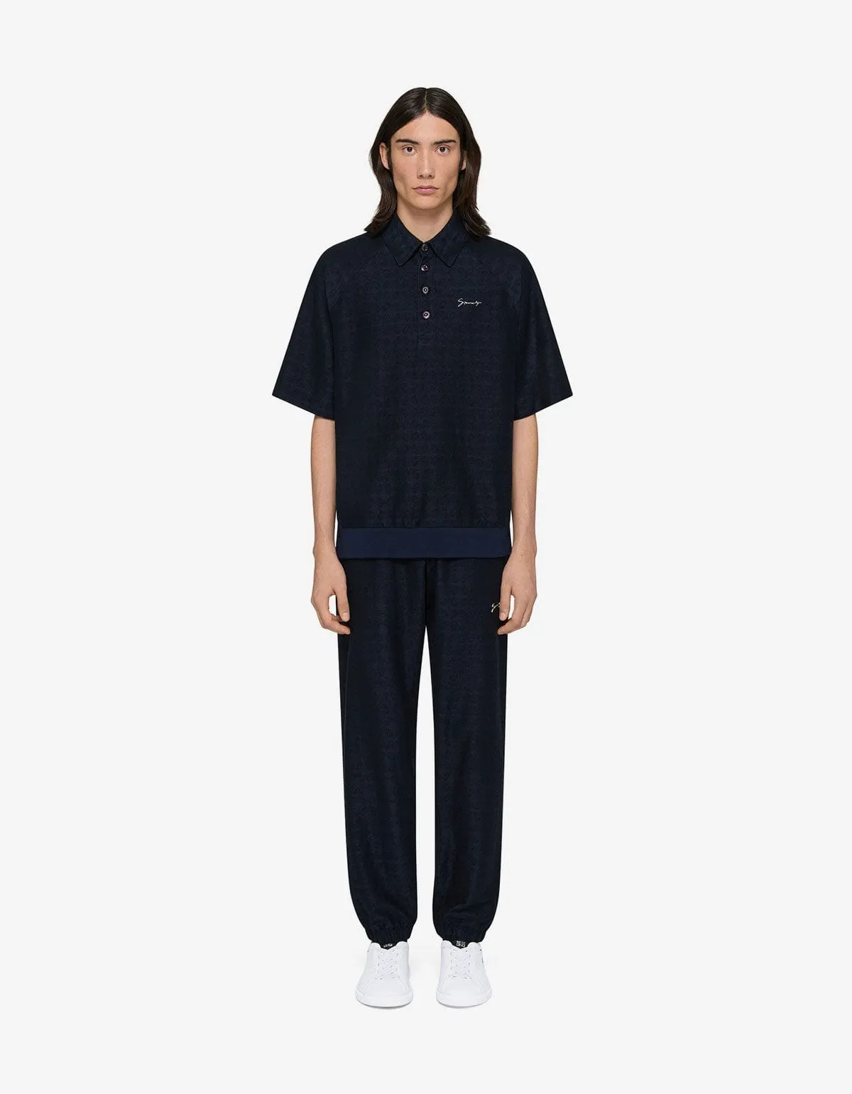 Givenchy Blue Monogram 72 Jacquard Polo Shirt sold by Zoo Fashions product image thumbnail 2