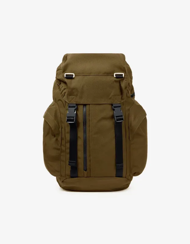 Stone Island Beige Resin Treated Cordura Backpack sold by Zoo Fashions