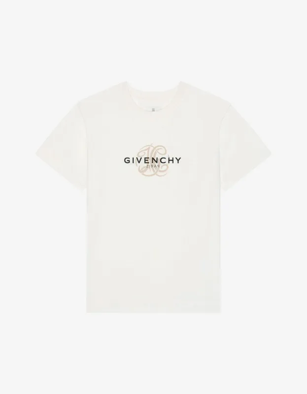 Givenchy White Reverse Logo T-Shirt sold by Zoo Fashions