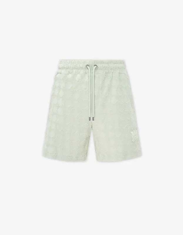 Amiri Green MA Quad Towelling Shorts sold by Zoo Fashions