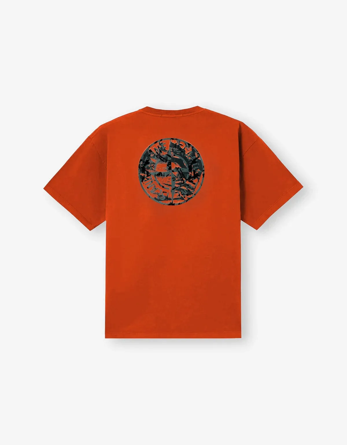 Stone Island Orange Compass Camo Print T-Shirt sold by Zoo Fashions product image thumbnail 2