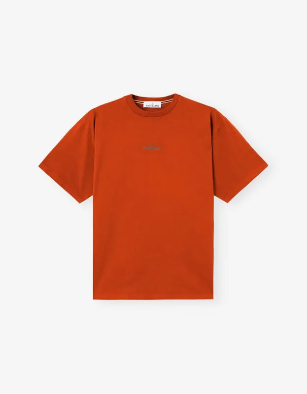 Stone Island Orange Compass Camo Print T-Shirt sold by Zoo Fashions
