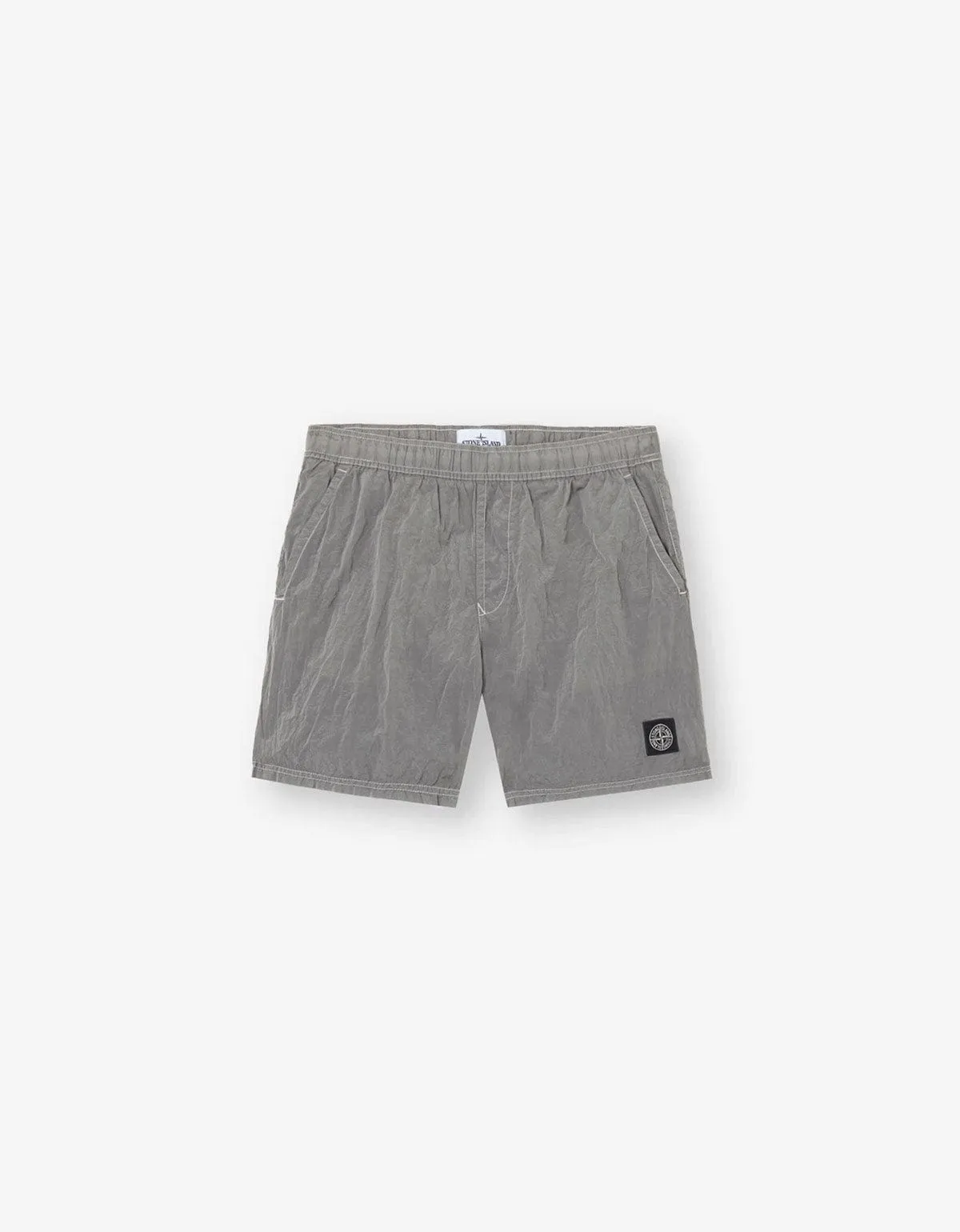 Stone Island Grey Nylon Metal Swim Shorts sold by Zoo Fashions