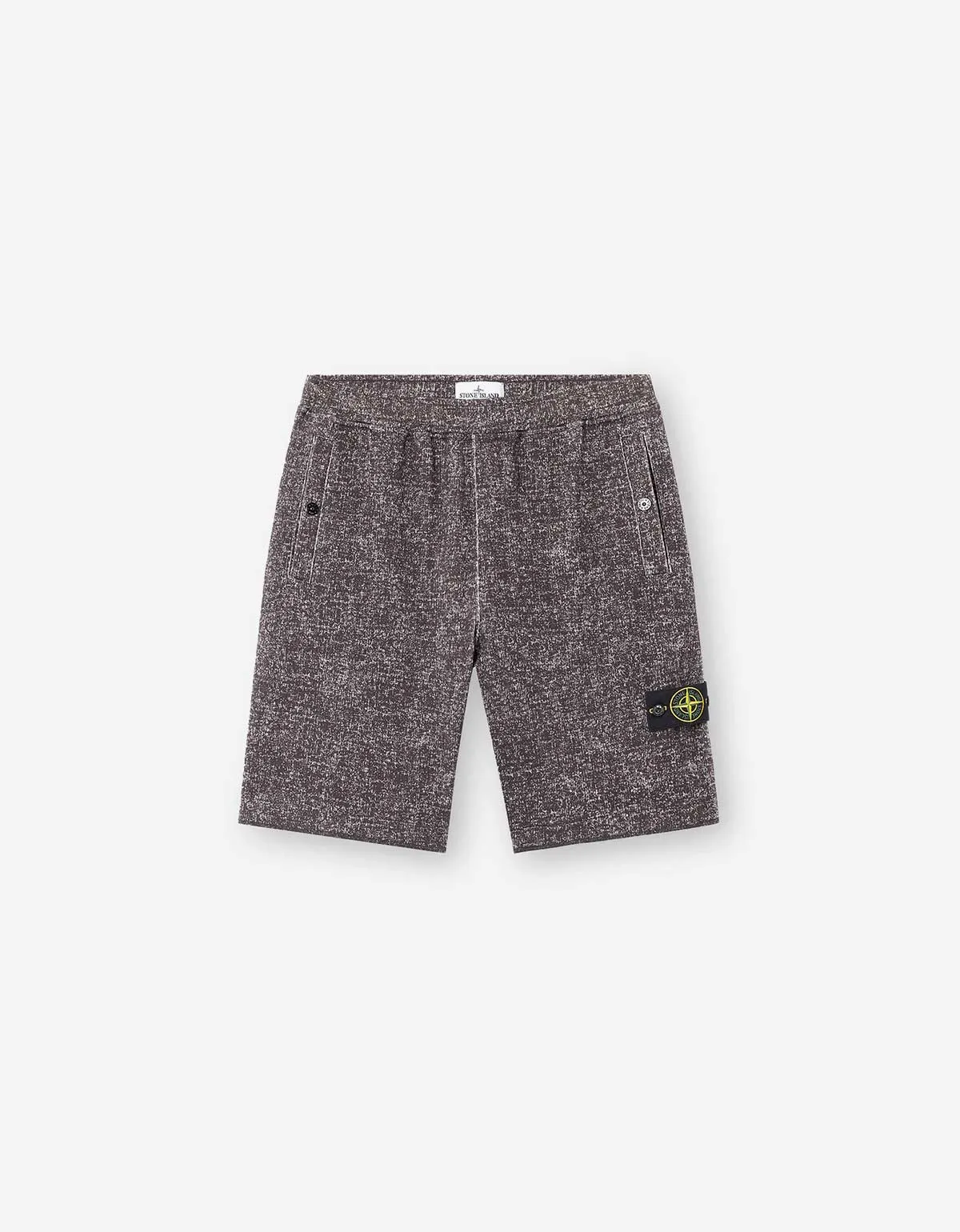Stone Island Burgundy Melange Print Shorts sold by Zoo Fashions