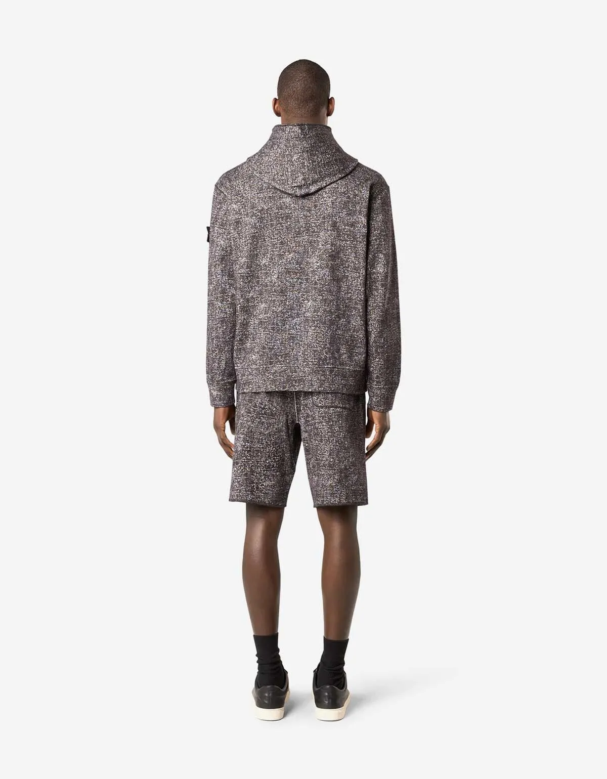 Stone Island Burgundy Melange Print Shorts sold by Zoo Fashions product image thumbnail 4