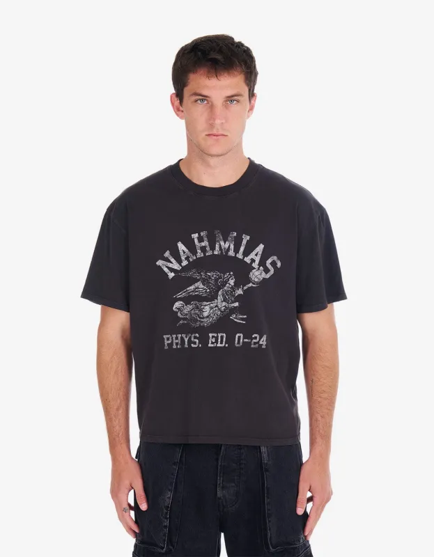 Nahmias Black PHYS. ED. Printed T-Shirt sold by Zoo Fashions