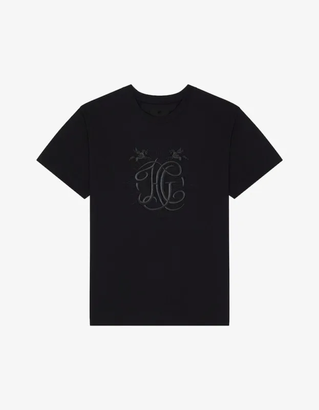 Givenchy Black HG Embroidery T-Shirt sold by Zoo Fashions