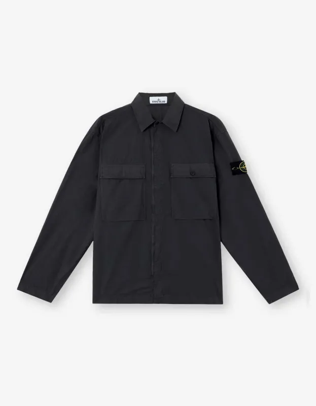 Stone Island Black Paracadute Overshirt sold by Zoo Fashions