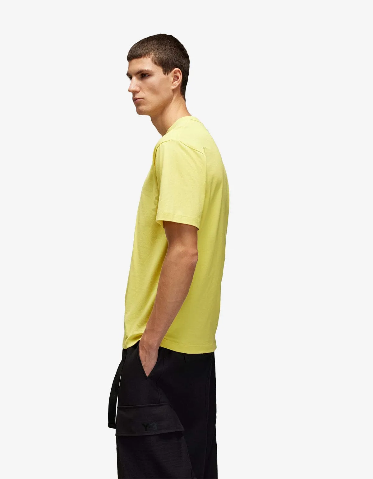 Y-3 Yellow Logo T-Shirt sold by Zoo Fashions product image thumbnail 4