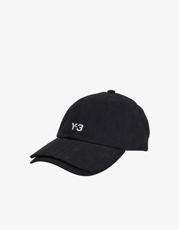 Y-3 Black Stripes Cap sold by Zoo Fashions