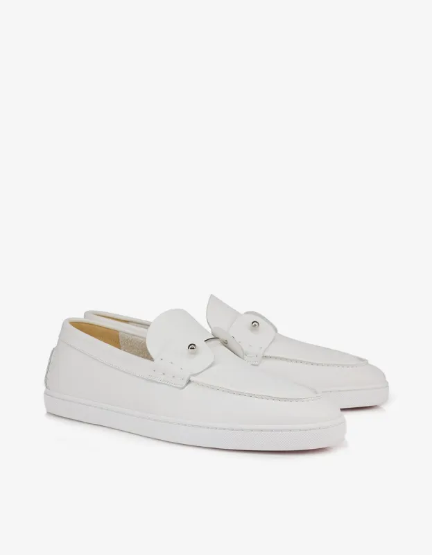 Christian Louboutin Chambeliboat White Boat Shoes sold by Zoo Fashions