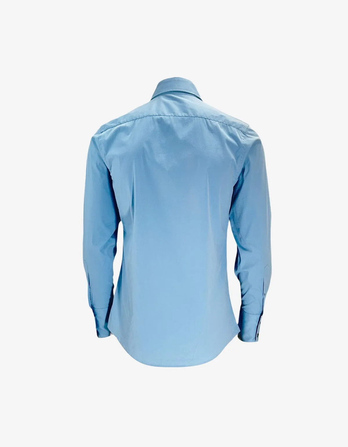 Gucci Blue Fitted Dress Shirt sold by Zoo Fashions product image thumbnail 3
