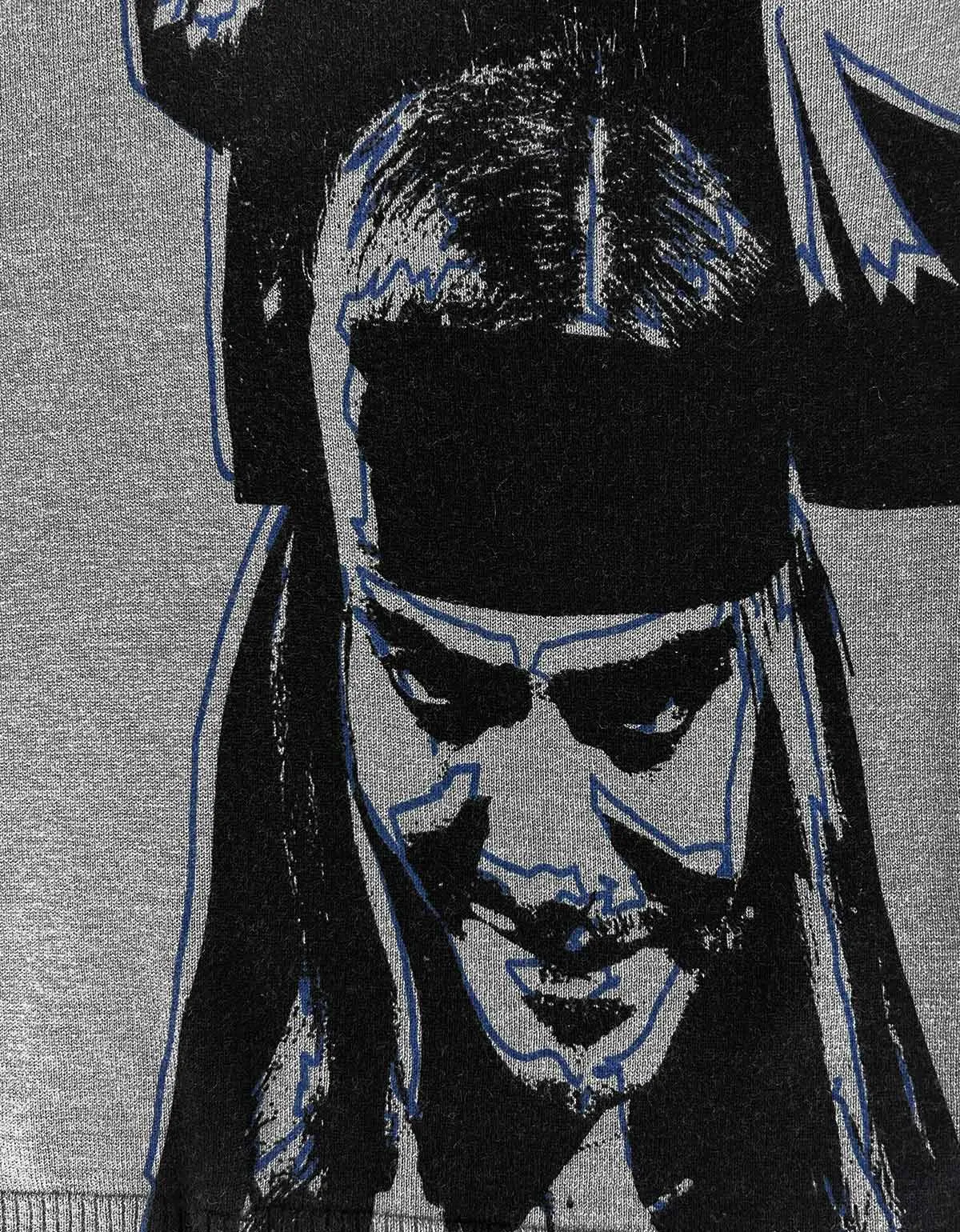 John Galliano Grey Cashmere & Wool V-Neck Graphic Knit — Circa 2005–2010 Archive sold by Zoo Fashions product image thumbnail 4