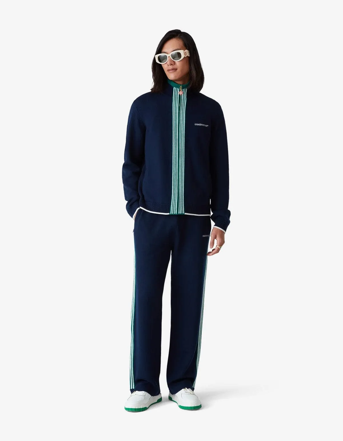 Casablanca Navy Blue Knit Tennis Trousers sold by Zoo Fashions product image thumbnail 3
