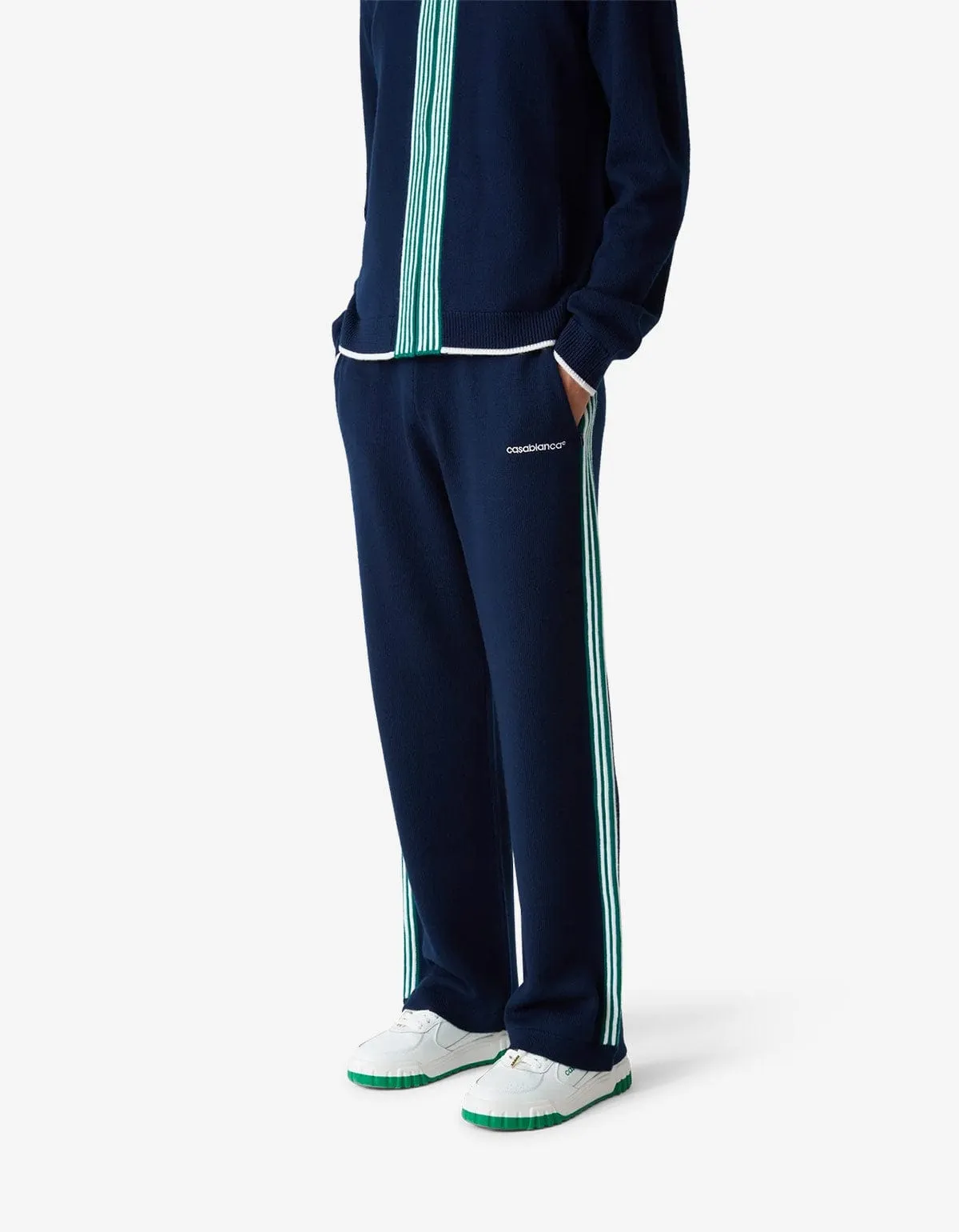 Casablanca Navy Blue Knit Tennis Trousers sold by Zoo Fashions product image thumbnail 2