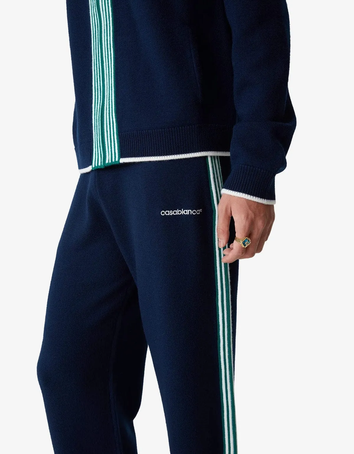 Casablanca Navy Blue Knit Tennis Trousers sold by Zoo Fashions product image thumbnail 5