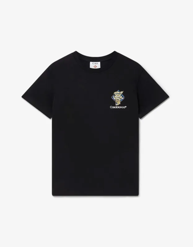 Casablanca Black Diamond Column Printed T-Shirt made by Zoo Fashions