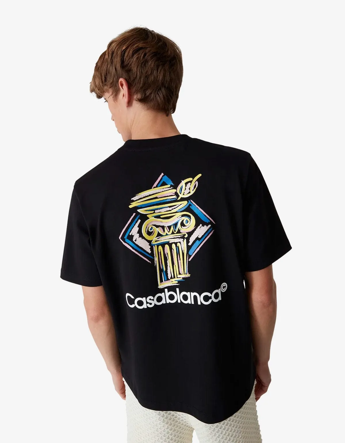 Casablanca Black Diamond Column Printed T-Shirt sold by Zoo Fashions product image thumbnail 4